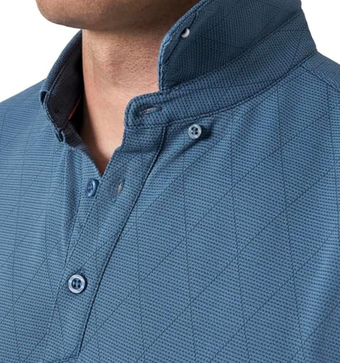 Modern Ambition Men’s Blue Moisture Wicking Short Sleeve Polo Neck T-Shirt | Modern Ambition In Lebanon