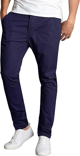 Galaxy By Harvic Men's Navy Stretch Cotton Twill Pants | Galaxy In Lebanon