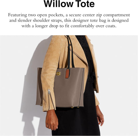 Coach Women's Dark Stone Leather Handbag | Coach In Lebanon