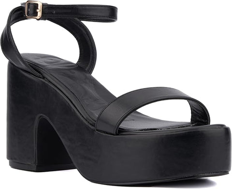 Olivia Miller Women's Silver Square Toe Sandal | Olivia Miller in Lebanon