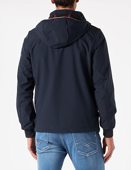 Tom Tailor Men's Navy  Softshell With Hood Jacket | Tom Tailor In Lebanon