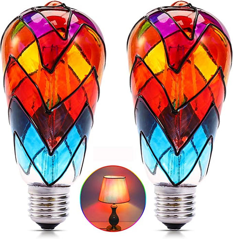 E27 LED Bulb Color Glass 3.5W 2700K 230V Edison E27 Bulb Non-Dimmable Suitable for Party Garden KTV Stage Restaurant Christmas Decoration E27 Color LED Bulb X0018ACV3X AM254