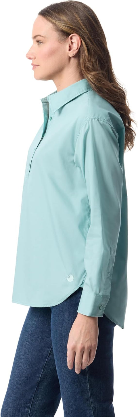 Gloria Vanderbilt Women's Mint Green Long Sleeve Shirt | Gloria Vanderbilt In Lebanon