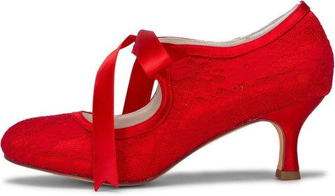 JiaJia Women's Red Heels | JiaJia In Lebanon