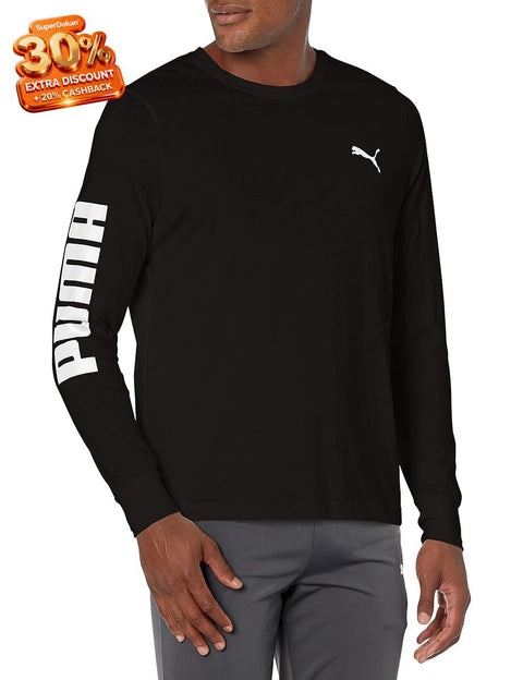 Puma Men's Black Classics Long Sleeve T-Shirt  | Puma In Lebanon