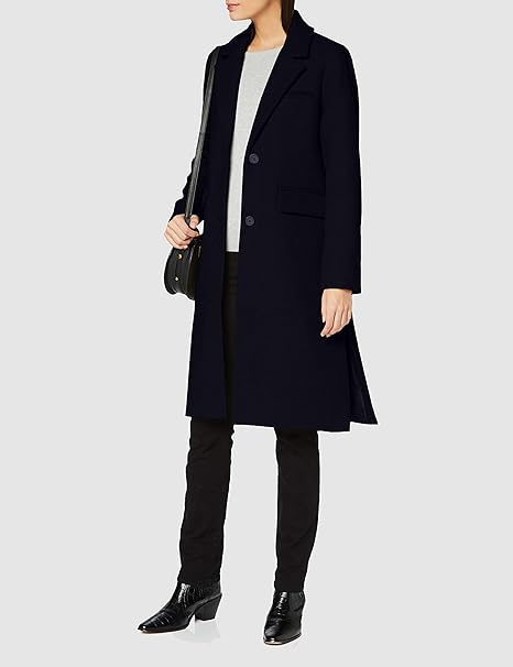 Tom Tailor Women's Black Basic Wool Mantel Coat | Tom Tailor In Lebanon