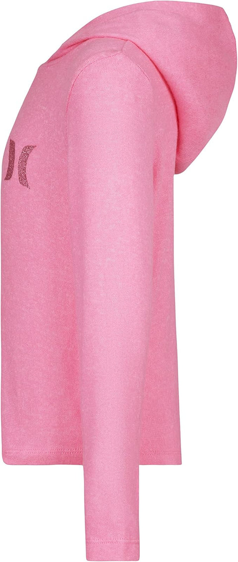 Hurley Girl's Pink Logo Printed Long Sleeve Hoodie | Hurley In Lebanon