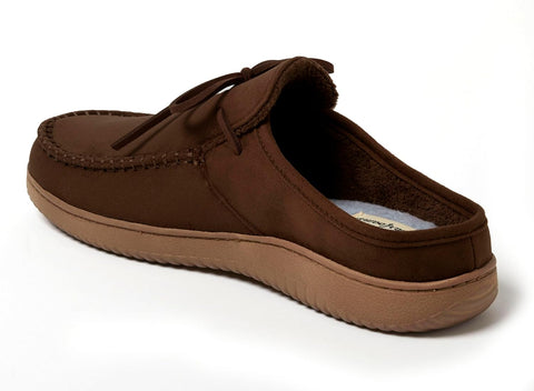 Dearfoams Men's Brown Fowler Moc Toe Clog Indoor Outdoor Supportive House Slipper |Dearfoams In Lebanon