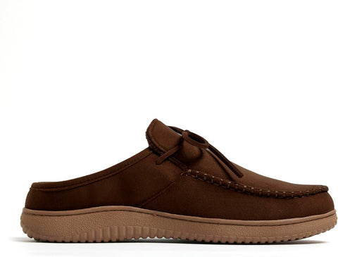 Dearfoams Men's Brown Fowler Moc Toe Clog Indoor Outdoor Supportive House Slipper |Dearfoams In Lebanon