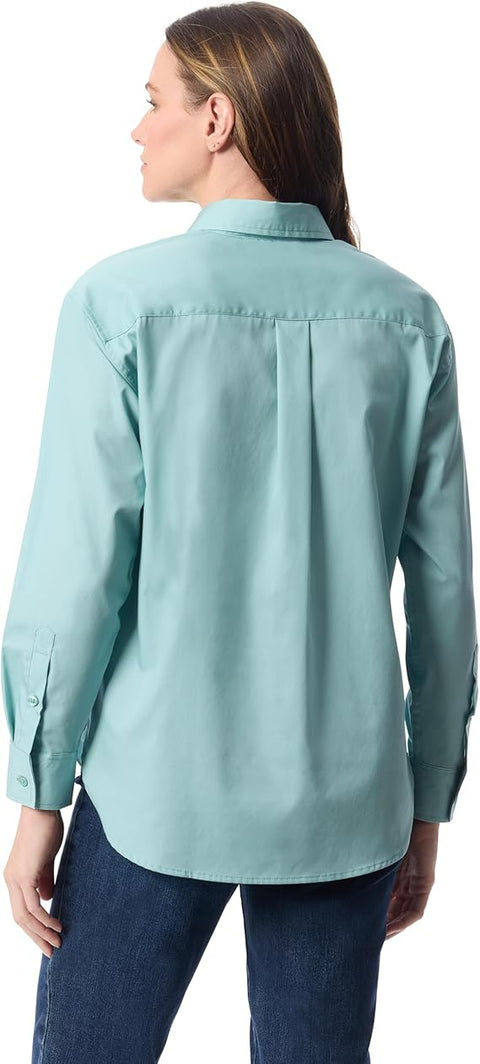 Gloria Vanderbilt Women's Mint Green Long Sleeve Shirt | Gloria Vanderbilt In Lebanon