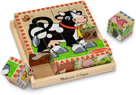 Melissa & Doug  Farm Wooden Cube Puzzle with Storage Tray |Melissa & Doug In Lebanon