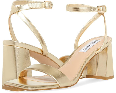 Steve Madden Women's Gold Synthetic Luxe Heeled Sandal |Steve Madden In Lebanon