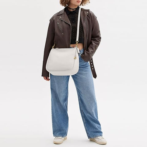 COACH Women's White Soft Pebble Leather Cary Shoulder Bag | COACH Paris In Lebanon