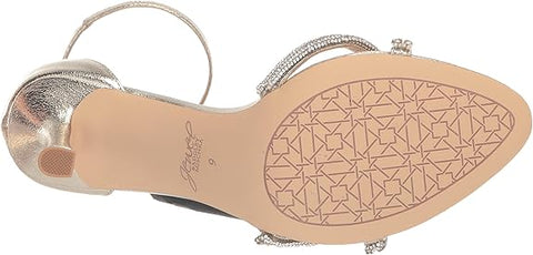 Jewel Badgley Mischka Women's Gold Vani Heeled Sandal | Jewel Badgley Mischka In Lebanon