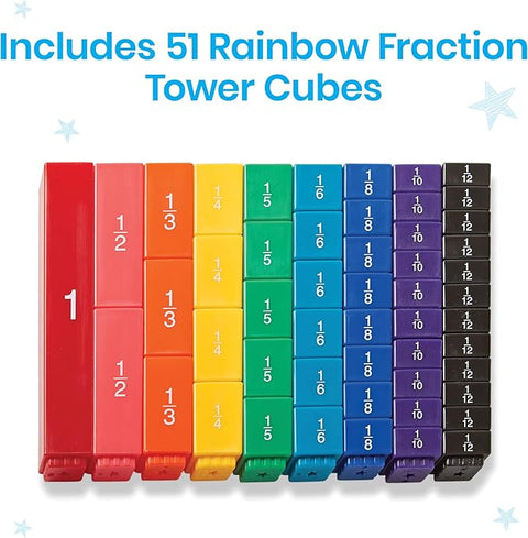 Hand2mind Rainbow Fraction Tower Cubes | Hand2mind In Lebanon