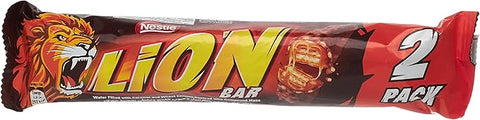 Lion chocolate bar packaging with '2 Pack' indication