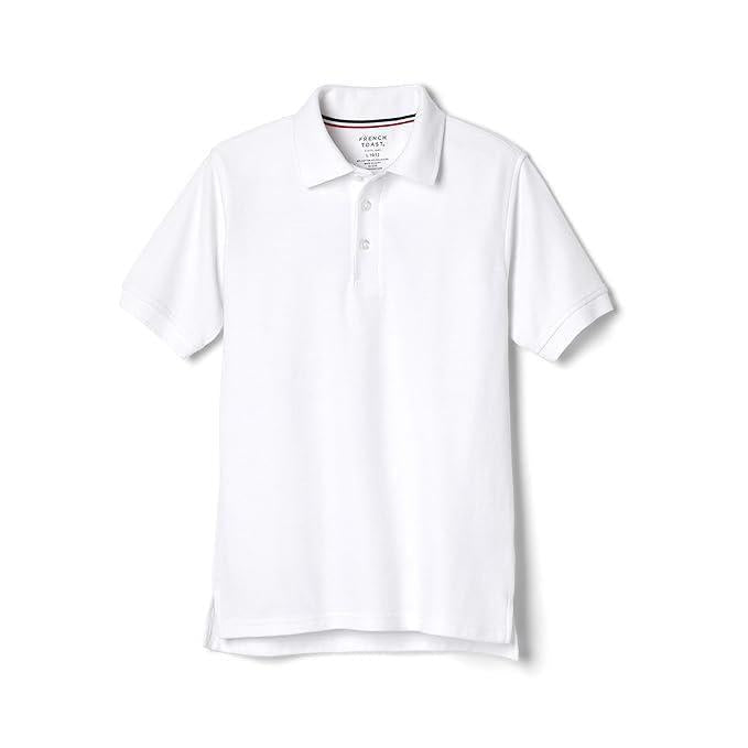French Toast Boys' White Short Sleeve Pique Polo Uniform T-Shirt |French Toast In Lebanon