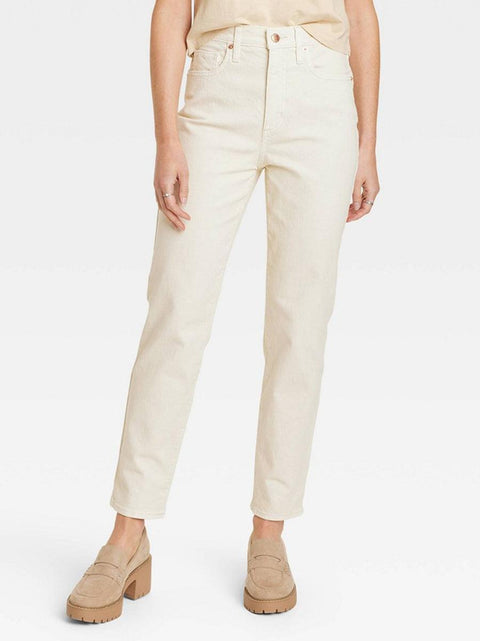 Universal Thread Women's Off-White High-Rise 90's Straight Jeans | Universal Thread In Lebanon