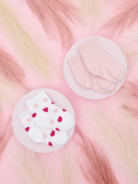 Sinsay Baby Girl's White/Pink Set of 2 Pairs Of Socks | Sinsay In Lebanon