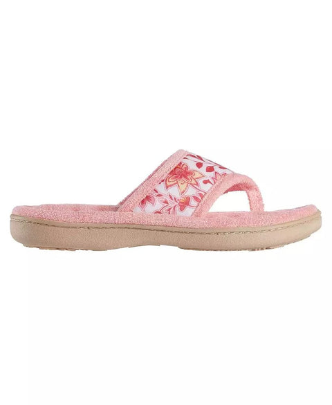 Isotoner Signature Women's Pink Georgie Floral Print Thong Slipper | Isotoner Signature In Lebanon