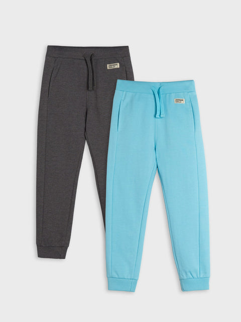 Sinsay Boy's Dark Grey/Aqua Jogger Sweatpants 2-pack | Sinsay In Lebanon
