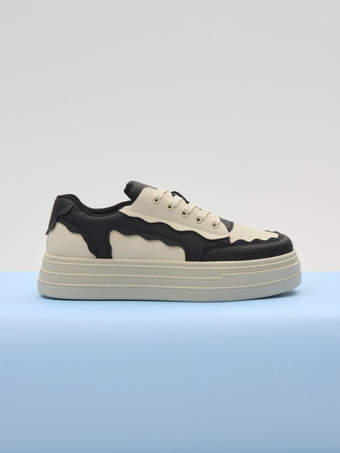 Sinsay Women's Black & White Reflective Element Sneakers | Sinsay In Lebanon
