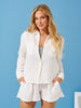 Sinsay Women's White Cotton Shirt With Collar | Sinsay In Lebanon