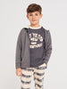 Sinsay Boy's Dark Grey Ribbed Cuffs Jacket | Sinsay In Lebanon