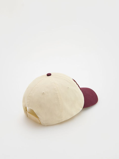 Reserved Boy's Beige & Burgundy Cotton Baseball Cap |Reserved In Lebanon