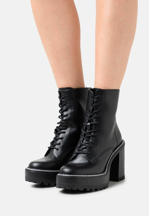 Madden Girl Women's Black Karma Block Heel Boots | Madden Girl In Lebanon