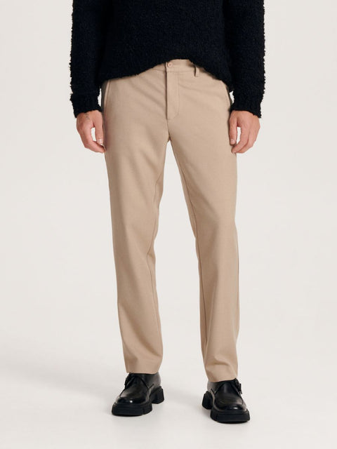 Reserved Men's Tan Slim Chino Trousers | Reserved In Lebanon