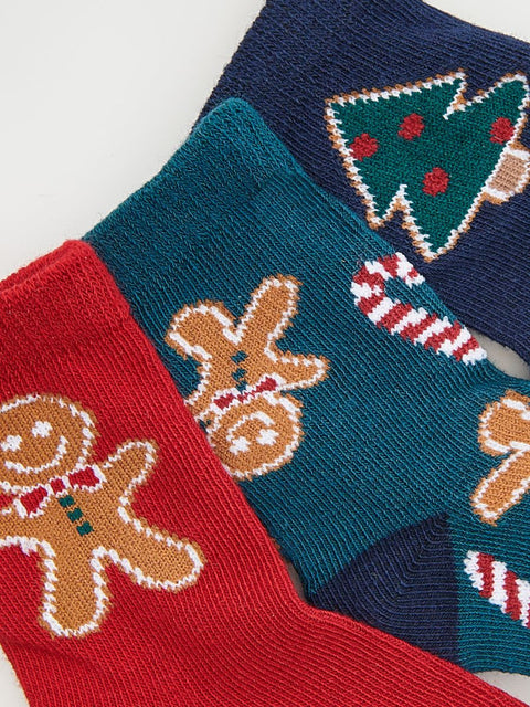 Reserved Baby's Multi Color 3 Pack Christmas Socks | Reserved In Lebanon