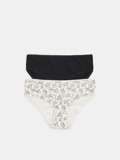 Sinsay Women’s Black & White Cotton Panties 2-Pack | Sinsay in Lebanon