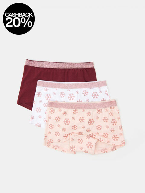 Sinsay Girl's Multicolor Set of 3 Boxers |Sinsay In Lebanon