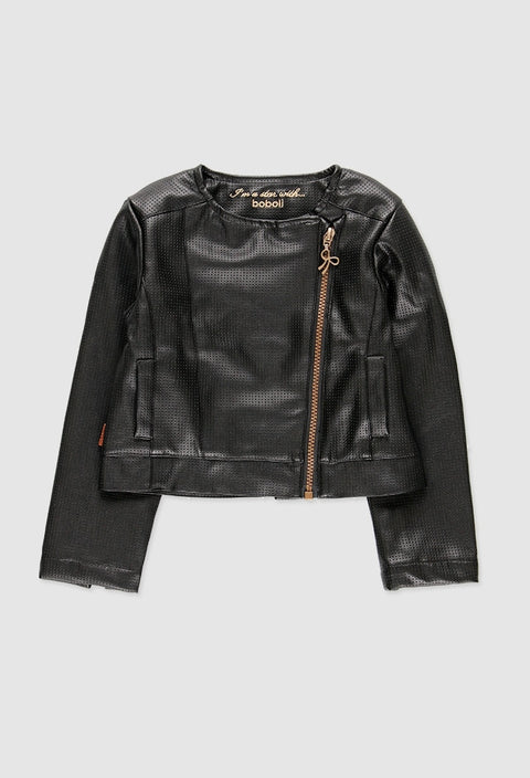 Boboli Girl's Black Leather Jacket| Boboli in Lebanon