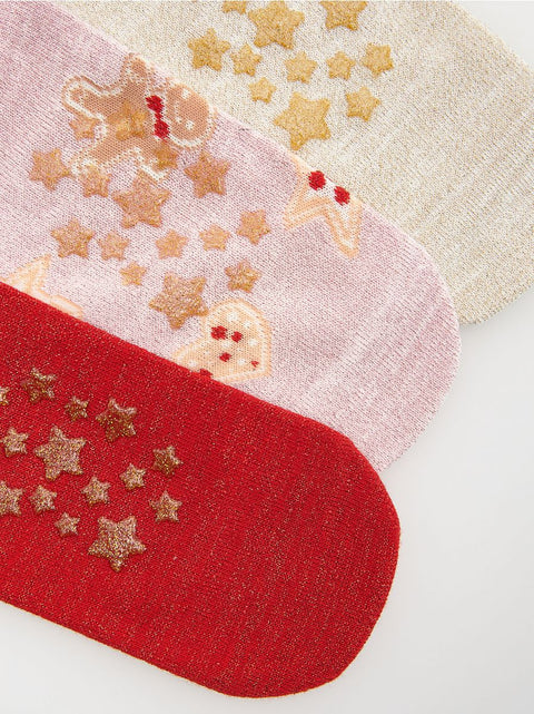 Reserved Girl's Multicolor Christmas Printed Socks |Reserved In Lebanon