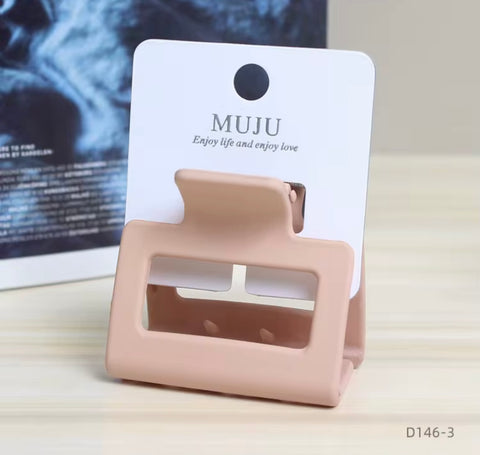 Muju Fashion Rectangle Matte Hair Clip |Muju In Lebanon