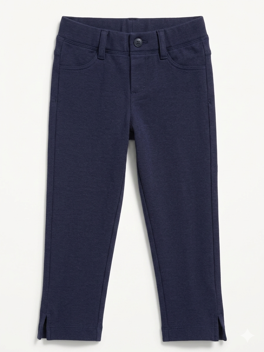 Bassik Baby Girl's Navy Stretch Pant | Bassik In Lebanon