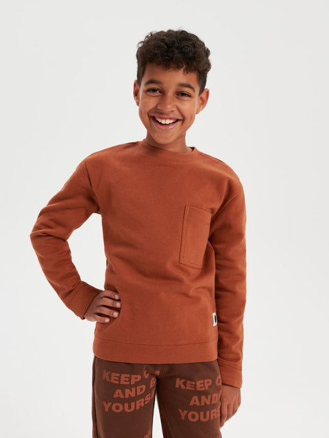 Sinsay Boy's Brown One Pocket Sweatshirt | Sinsay In Lebanon