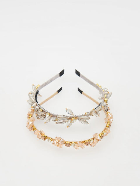 Reserved Girl's Gold & Silver Tone 2 Pack Headband |Reserved In Lebanon