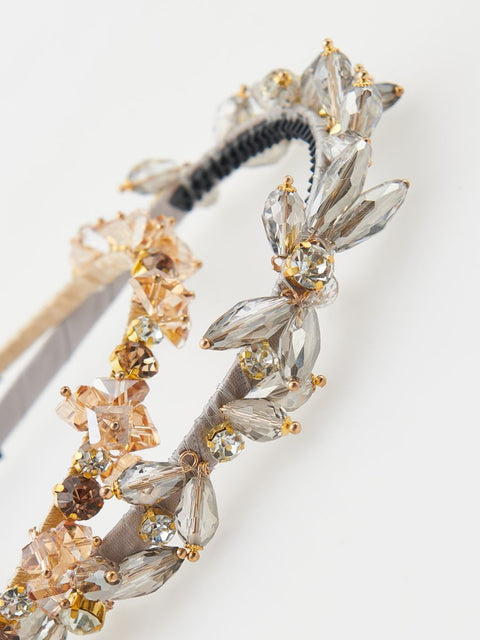 Reserved Girl's Gold & Silver Tone 2 Pack Headband |Reserved In Lebanon