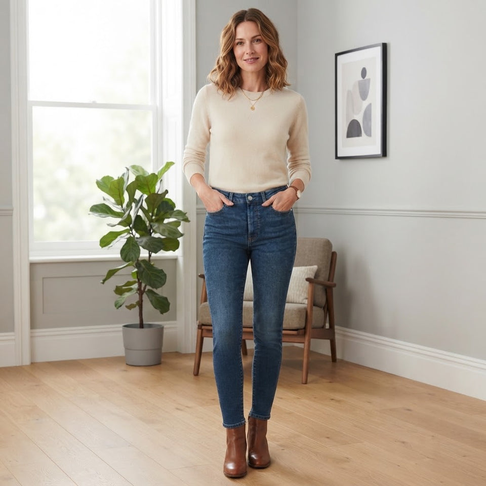 Calvin Klein Women's BlueHigh Rise Skinny Jeans