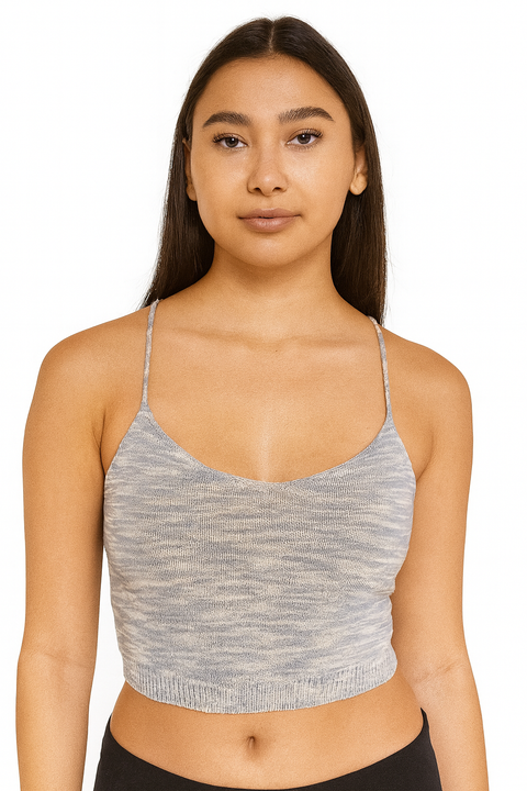 Forever 21 Women's Light Blue Knitted Sleeveless Crop Top  |Forever 21 In Lebanon