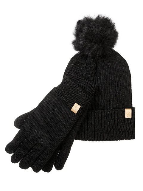 Isotoner Signature  Women's Black Gloves & Hat Set   | Isotoner Signature  in Lebanon