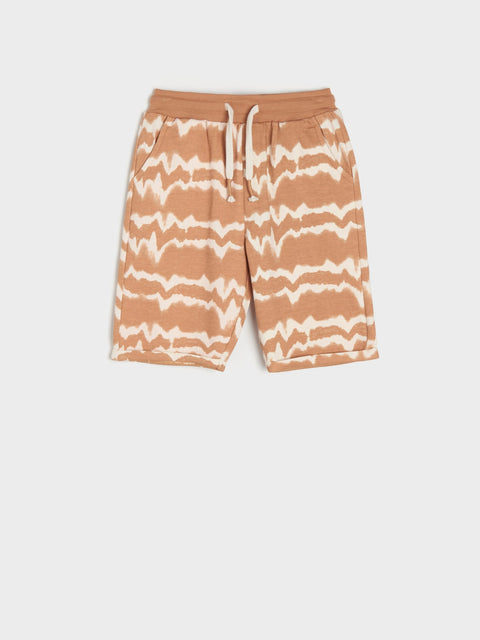 Sinsay Boy's Beige & Brown Printed Shorts |Sinsay In Lebanon