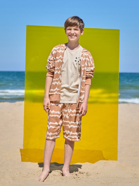 Sinsay Boy's Beige & Brown Printed Shorts |Sinsay In Lebanon