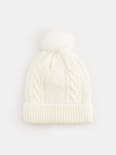 Sinsay Girl's Off White Beetlejuice With Pompom Hat | Sinsay in Lebanon