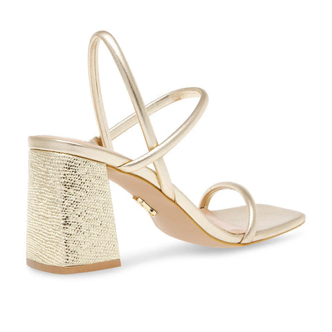 Steve Madden Women's Gold KOSMO Open Toe Block Heeled Sandals | Steve Madden In Lebanon