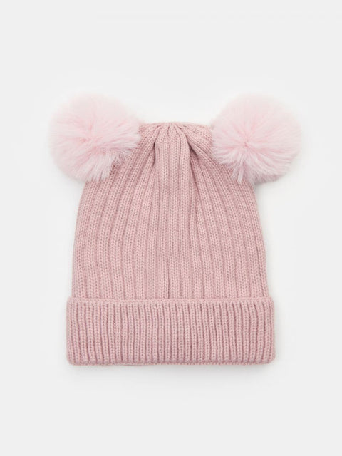 Sinsay Girl's Dusty Rose Pompoms Beanie |Sinsay In Lebanon