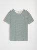 Sinsay Men's White & Green Striped T-shirt | Sinsay In Lebanon